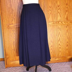 Pendleton skirt navy midi size 6 petite side zip and button vintage